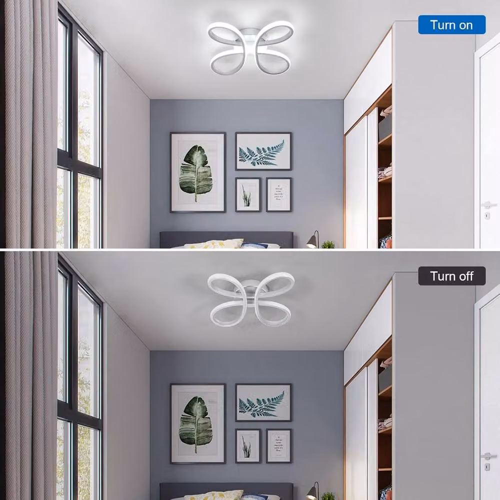 Goeco Modern LED Ceiling Light, 30W, Silver, 6500K Cool White – 2
