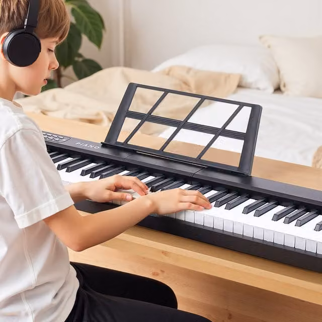 Livingandhome Multifunction 88 Key Digital Piano Keyboard - Black