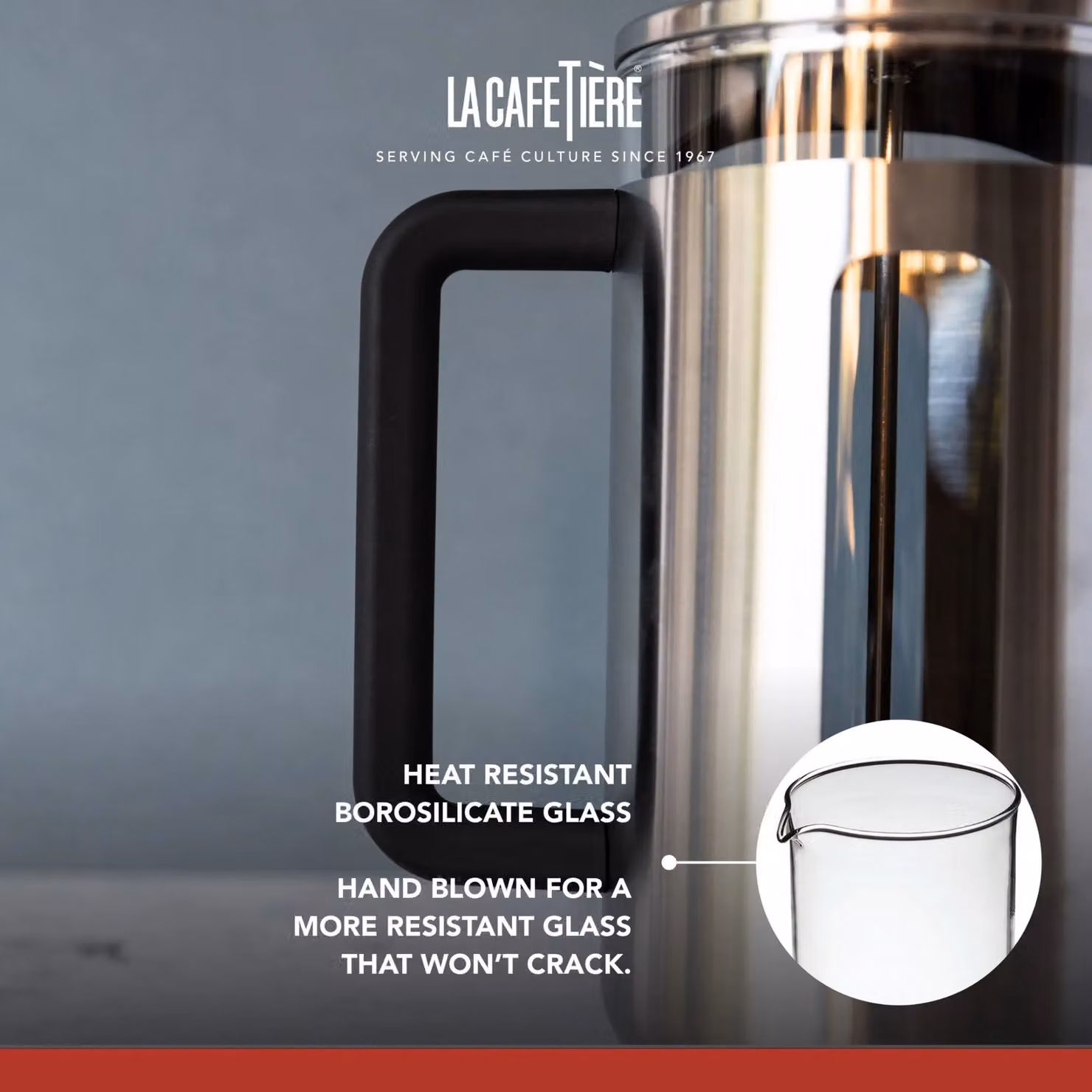 La Cafetiere Pisa Brushed Stainless Steel Cafetiere, 1 Litre, Silver – 5