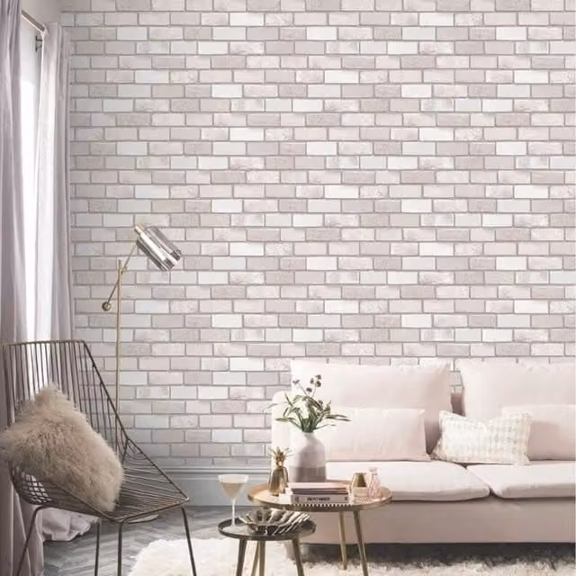 Arthouse Geometric Modern Grey Vinyl Wallpaper