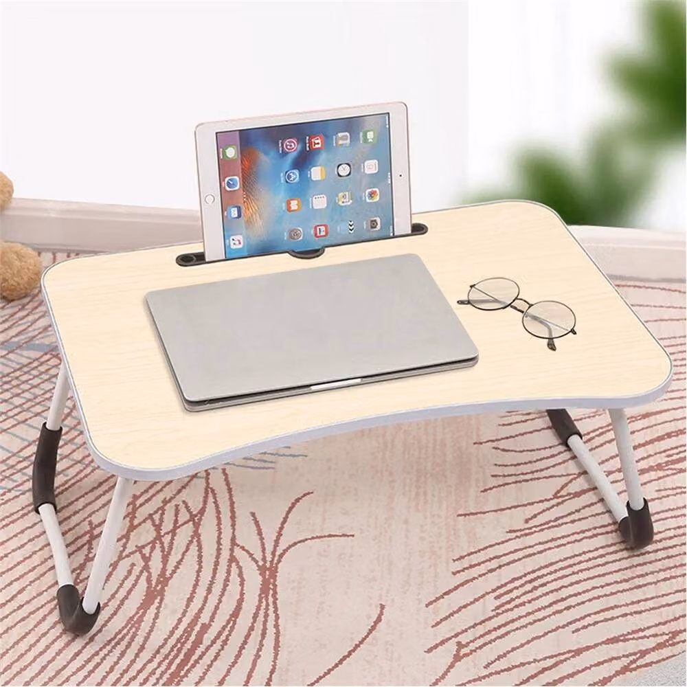 VOGREX Portable Folding Lap Desk and Breakfast Tray in Beige, W/D/H: 40 x 40 x 28 cm – 4