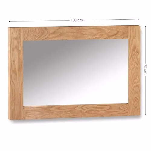 Julian Bowen Antique Brown Rectangular Wood Wall Mirror W/H: 70 x 70 cm – 2