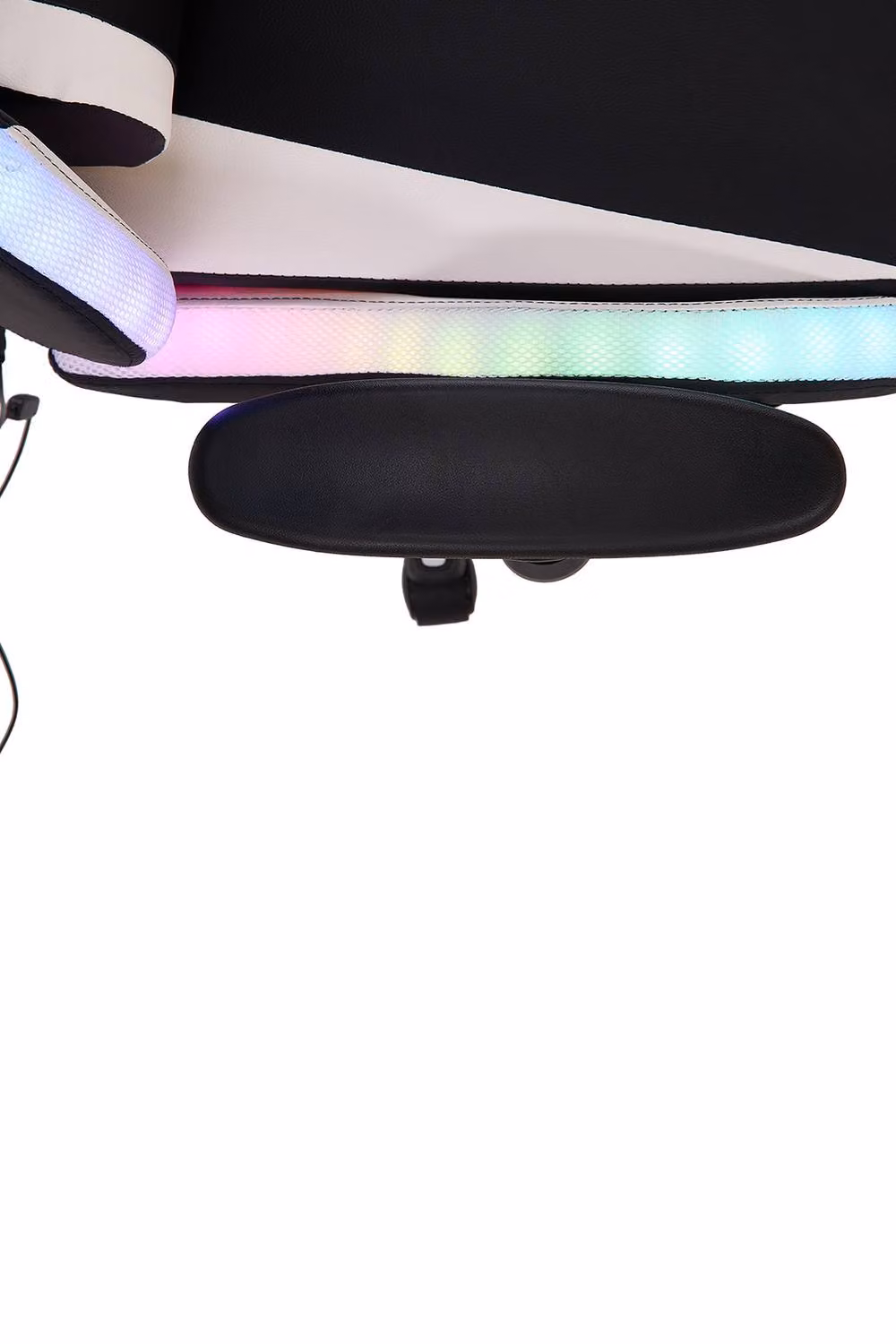 Living and Home RGB LED Gaming Chair in Black and Multicolour with Massage, Footrest and Built-in Audio – 4