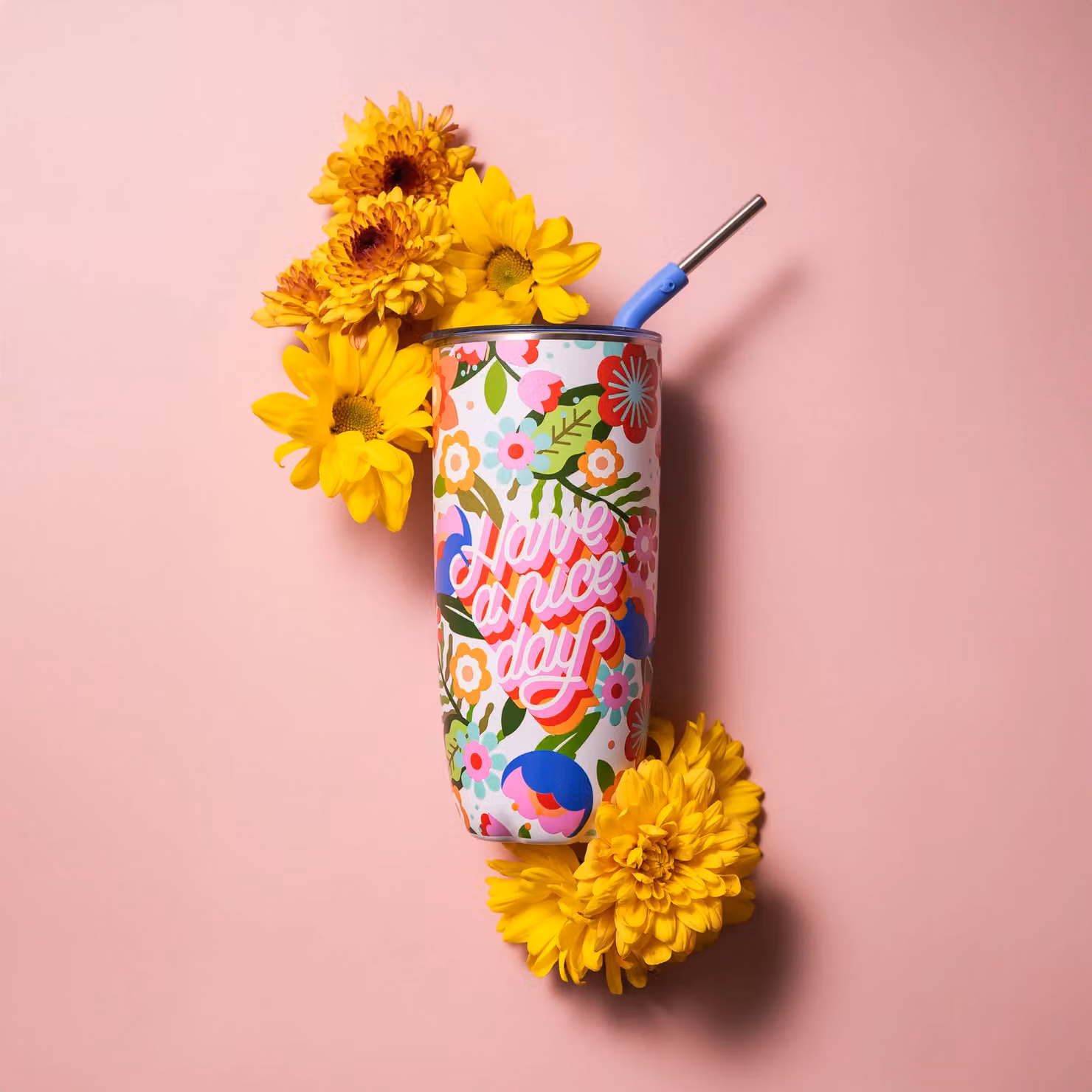 S'well Steffi Lynn Floral Stainless Steel Tumbler, Multicolour, 700ml – 6