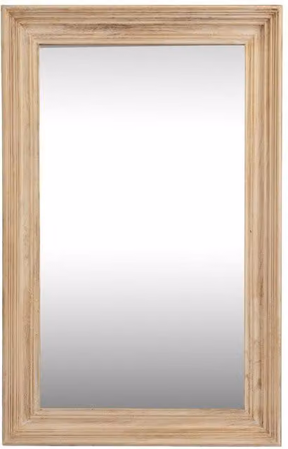 Lemon Pavilion Rustic Washed Wood Medium Framed Wall Mirror, Brown in Light Sand, W: 80 cm, H: 150 cm – 1