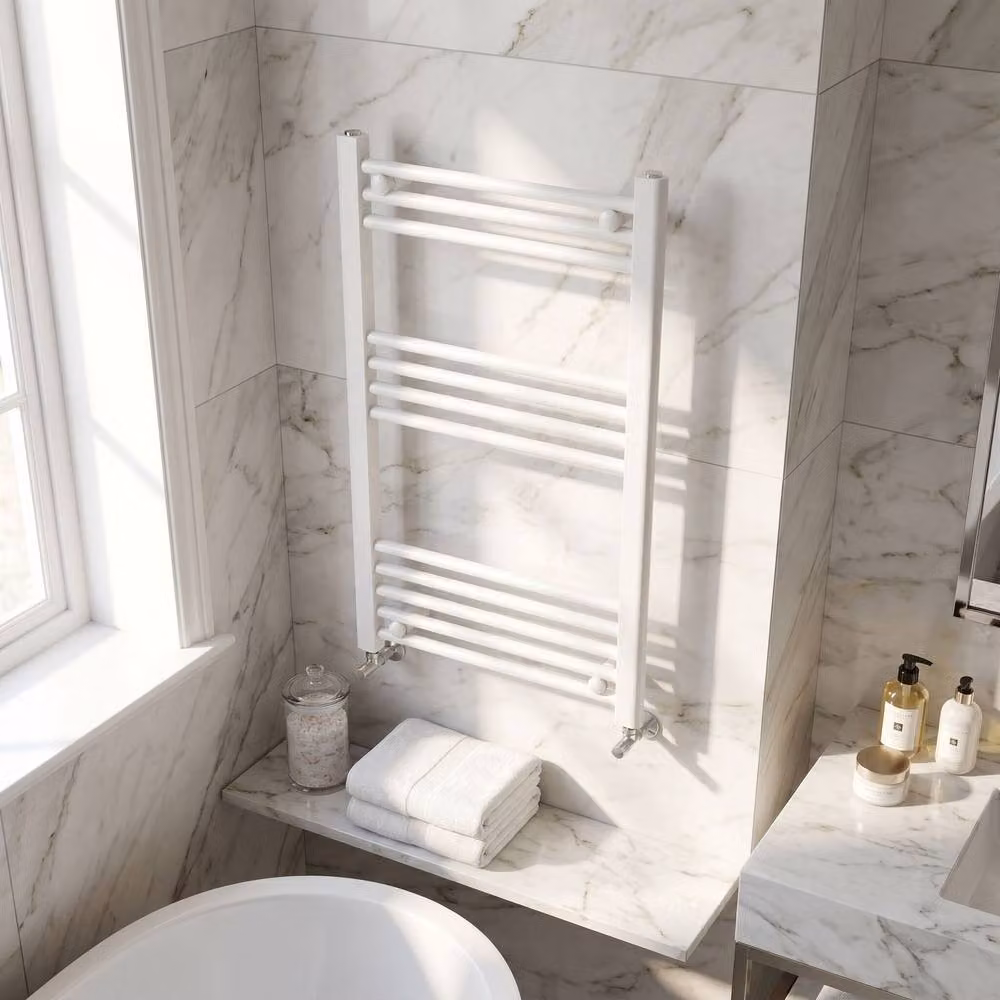 Balterley Wall Mounted Straight Towel Radiator, White, W: 50 cm, H: 80 cm – 2