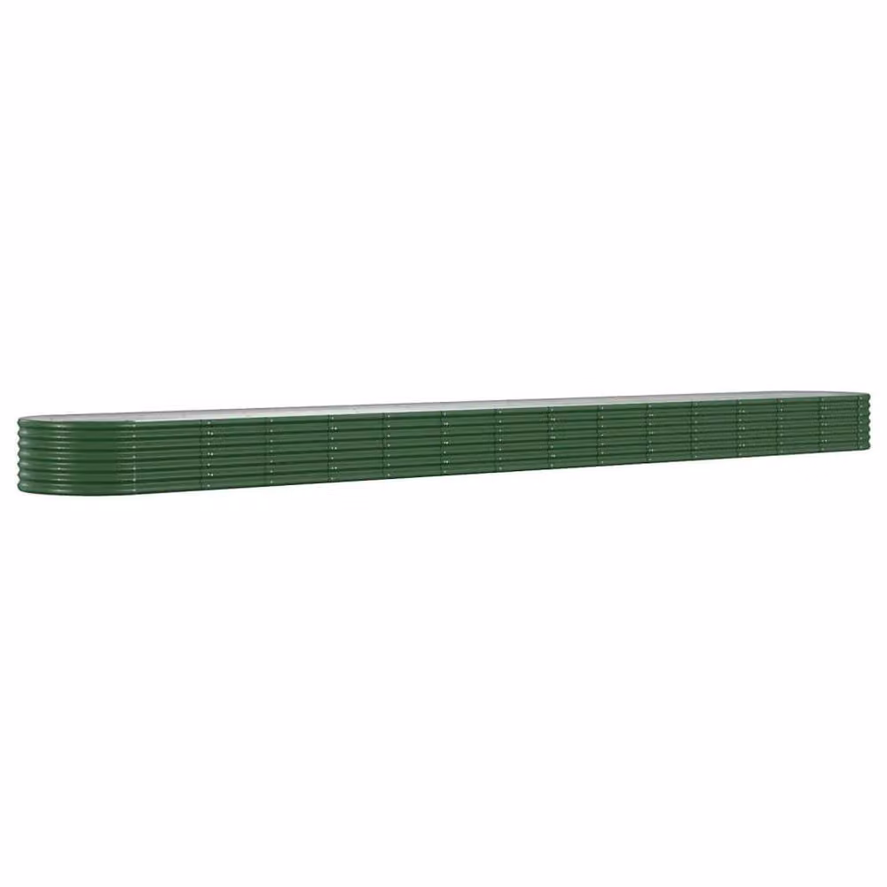 Berkfield Home Garden Raised Bed in Green Powder-coated Steel, W: 620 cm, D: 80 cm, H: 36 cm – 3