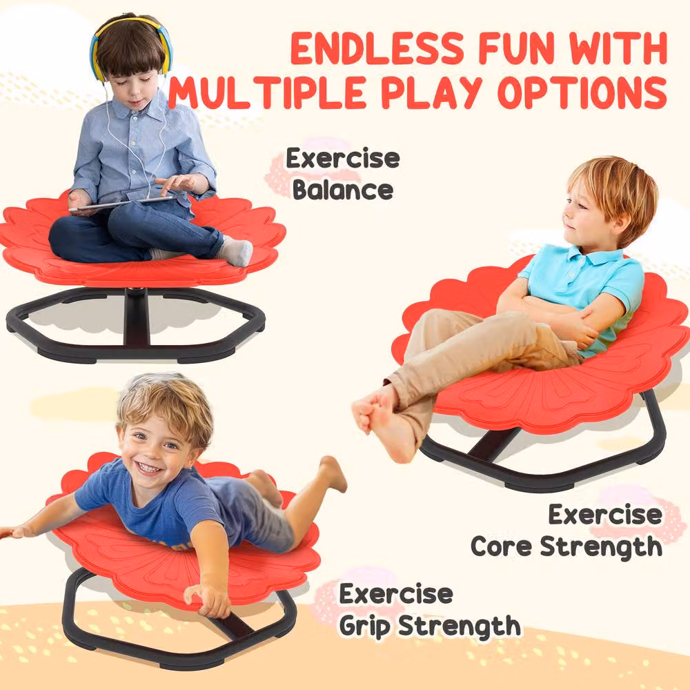 STILVORA Children's Sensory Swivel Chair in Red – 5