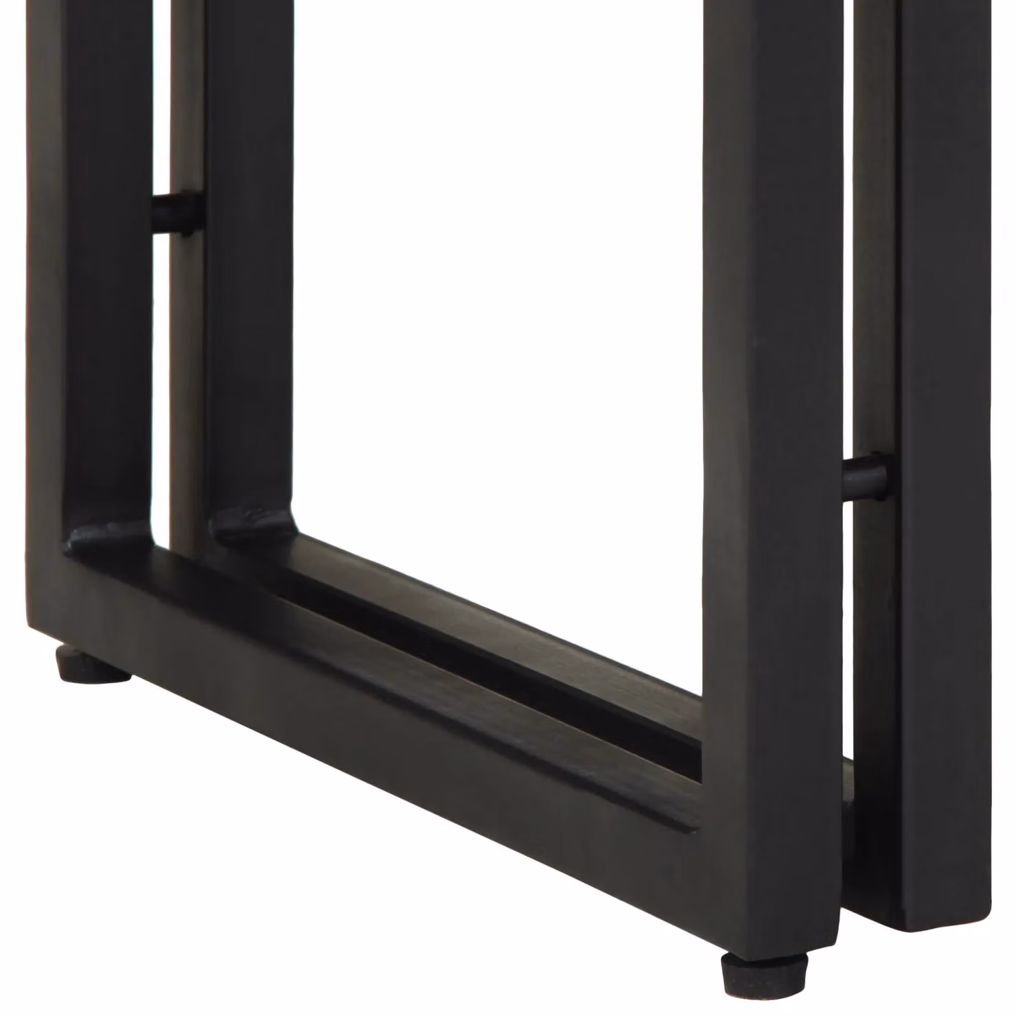 Berkfield Home Modern Console Table in Black and Brown, Solid Acacia Wood and Metal, W/D/H: 90 x 33 x 75 cm – 5