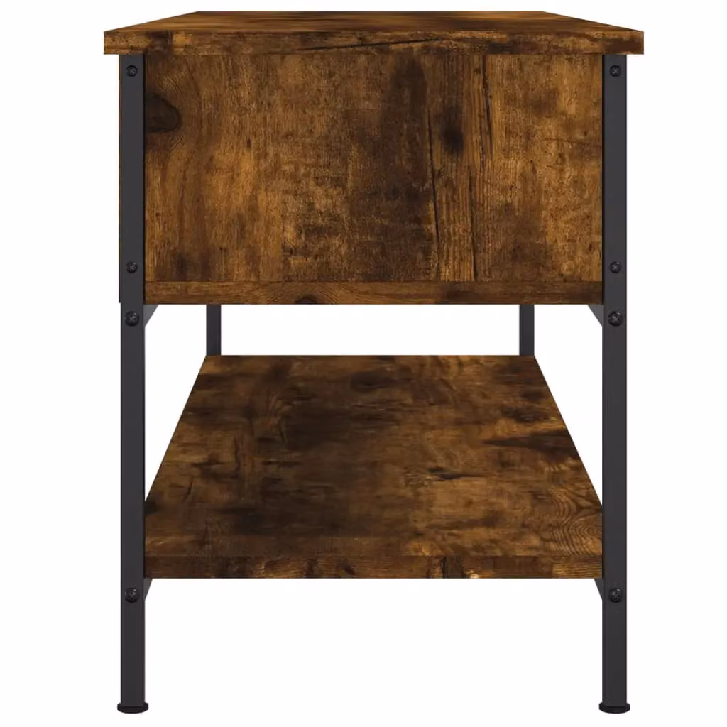Berkfield Home Smoked Oak TV Cabinet in Brown, W/D/H: 100 x 35 x 45 cm – 3