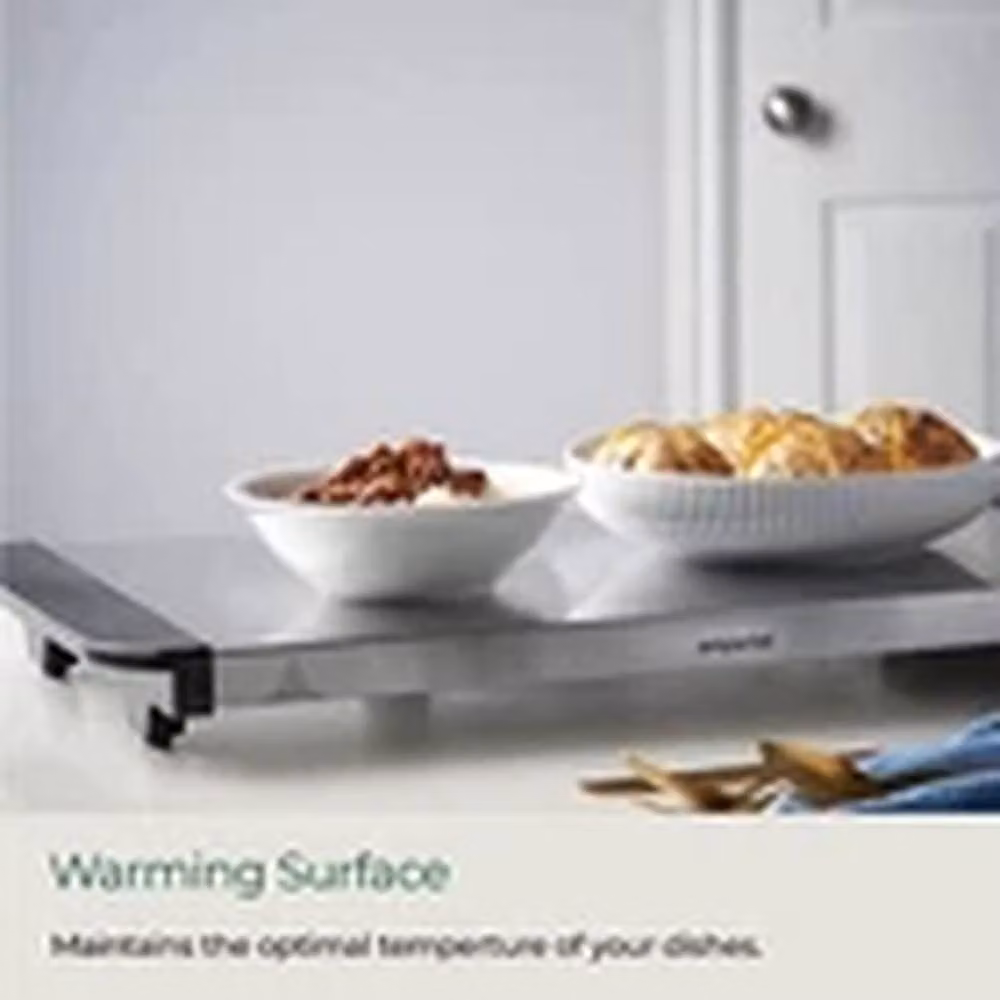 EONLION Electric 4 Tray Buffet Server Food Warmer in Silver with 2 x 2.5 l and 2 x 1 l Trays – 2