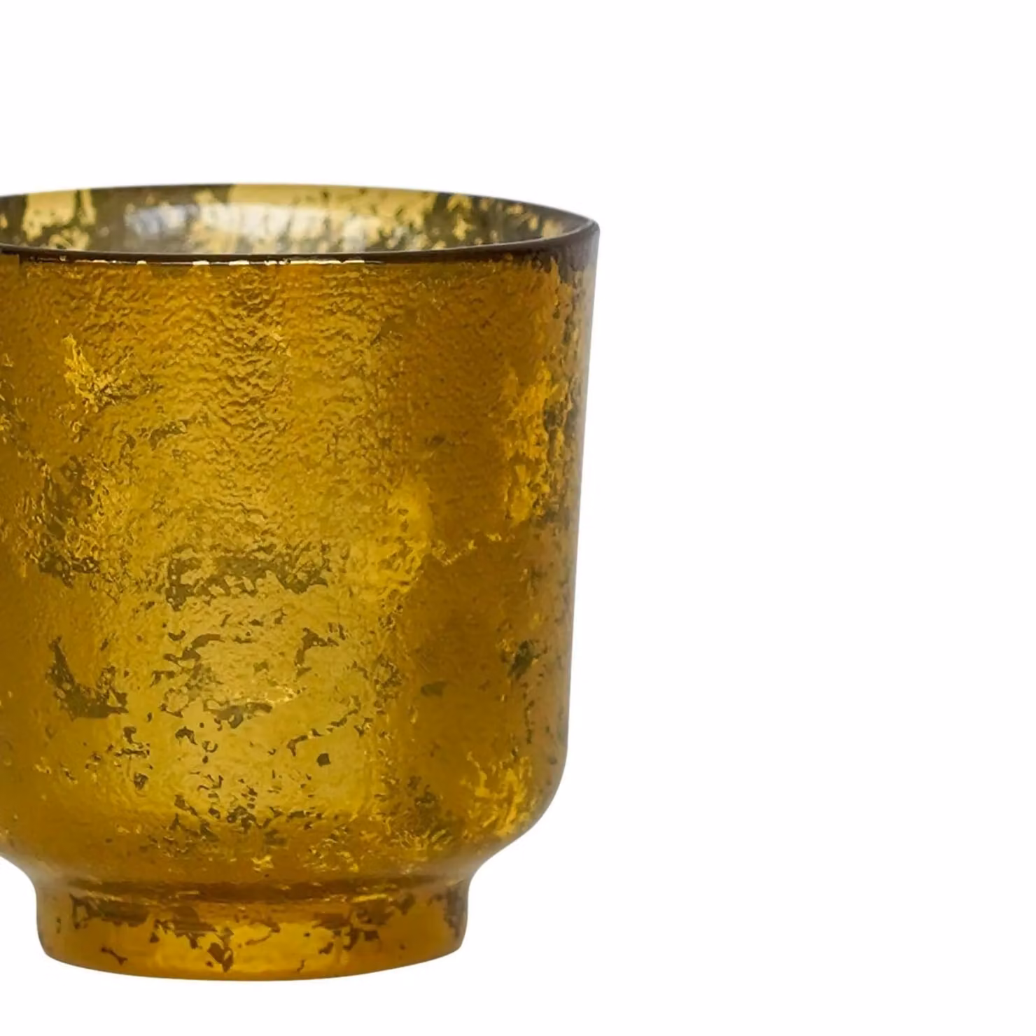 Ivyline Antique Gold Glass and Metal Tealight Holder, H: 19.0 cm, W: 15.5 cm – 3