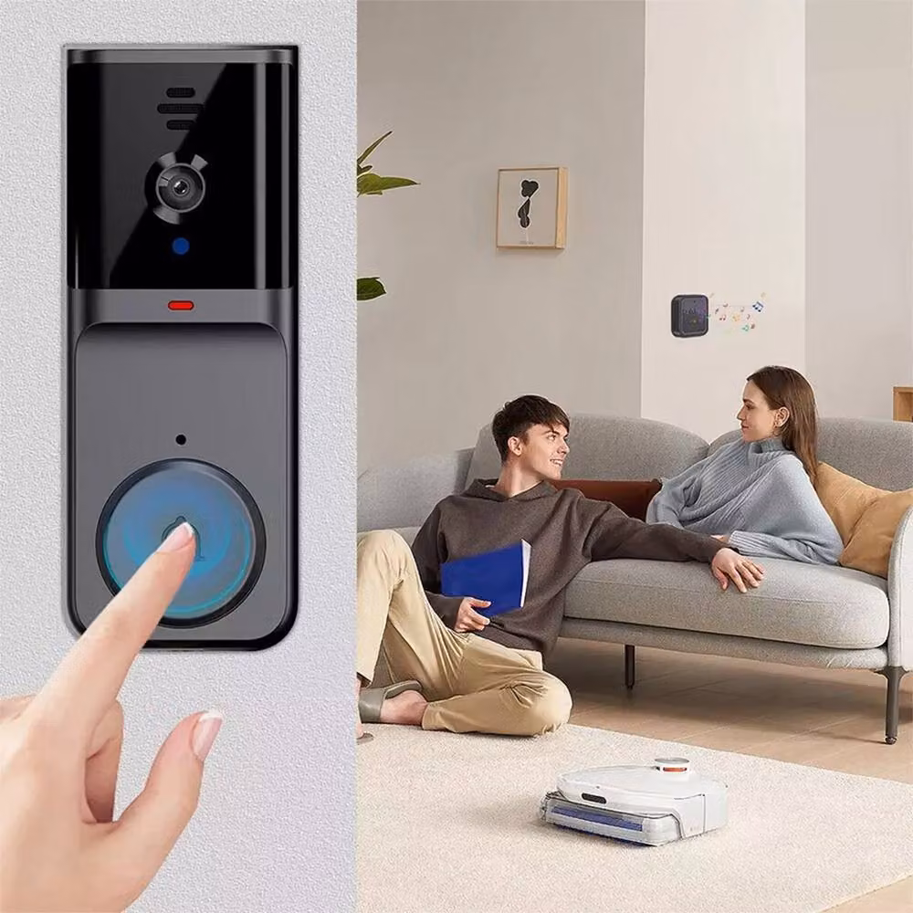 Kelvenix Smart WiFi Wireless Video Doorbell Security Camera Intercom, Black – 7