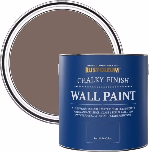 Rust-Oleum River's Edge Brown Matt Chalky Wall Paint, 2.5L