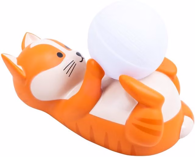 Fizz Creations Luna The Cat Mood Light in Grey and White Silicone
