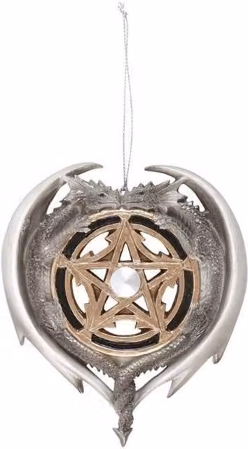KDMD Dragon Magic Silver Metal Animal Hanging Ornament