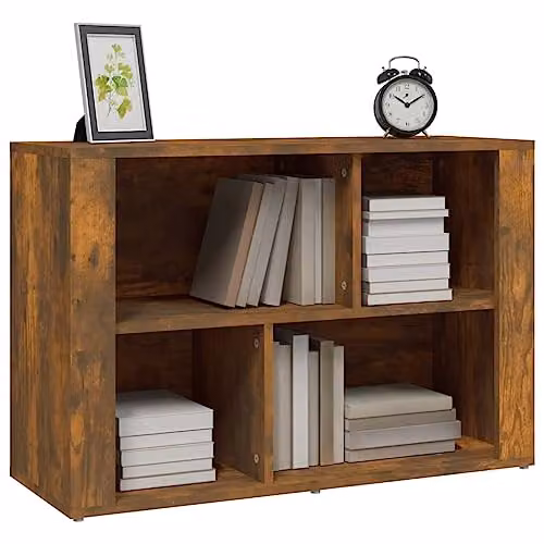 vidaXL Modern Sideboard in Smoked Oak, Brown, W/D/H: 80 x 30 x 54 cm – 4