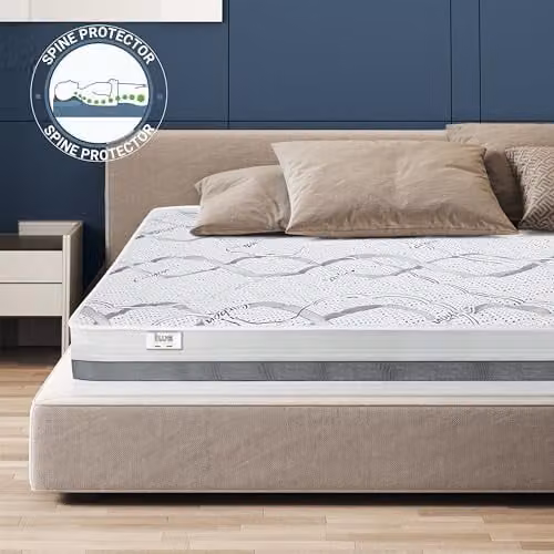 The White Stone Viscoelastic Foam Mattress, White, W/D/H: 135 x 190 x 22 cm – 3