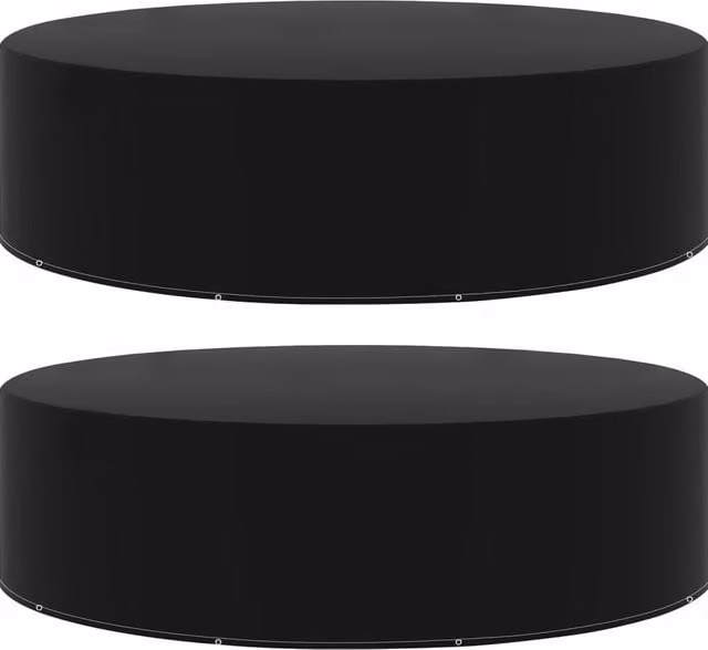Berkfield Home Water-Repellent Garden Bench Covers, 2 Pack, Black, W: 205 cm, D: 90 cm