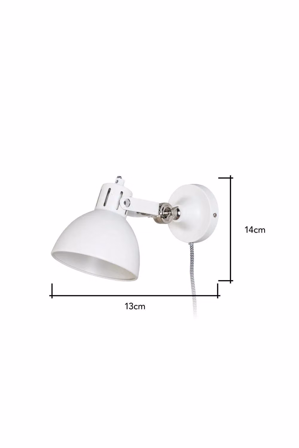 BHS Lighting Daria Adjustable Plug In Wall Light in White – 2