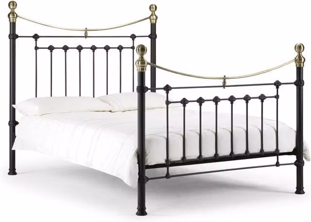 Cheshire Galaxy Double Bed in Satin Black (Width: 135 cm) – 1