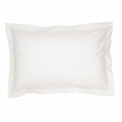 Christy 400TC Luxury Cotton Sateen Oxford Pillowcases, 2 Pack, Ivory White, W/H: 50 x 75 cm – 1
