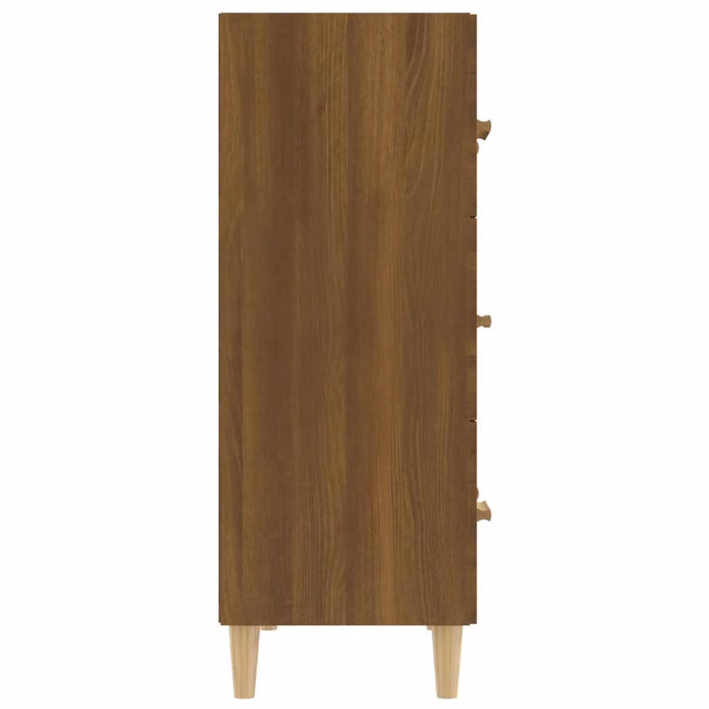 Berkfield Home Mid Century Sideboard in Brown Oak, W/D/H: 70 x 34 x 90 cm – 3
