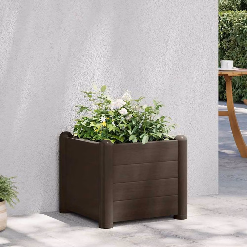 Berkfield Home Garden Raised Bed in Dark Brown Plastic, W/D/H: 43 x 43 x 35 cm – 2