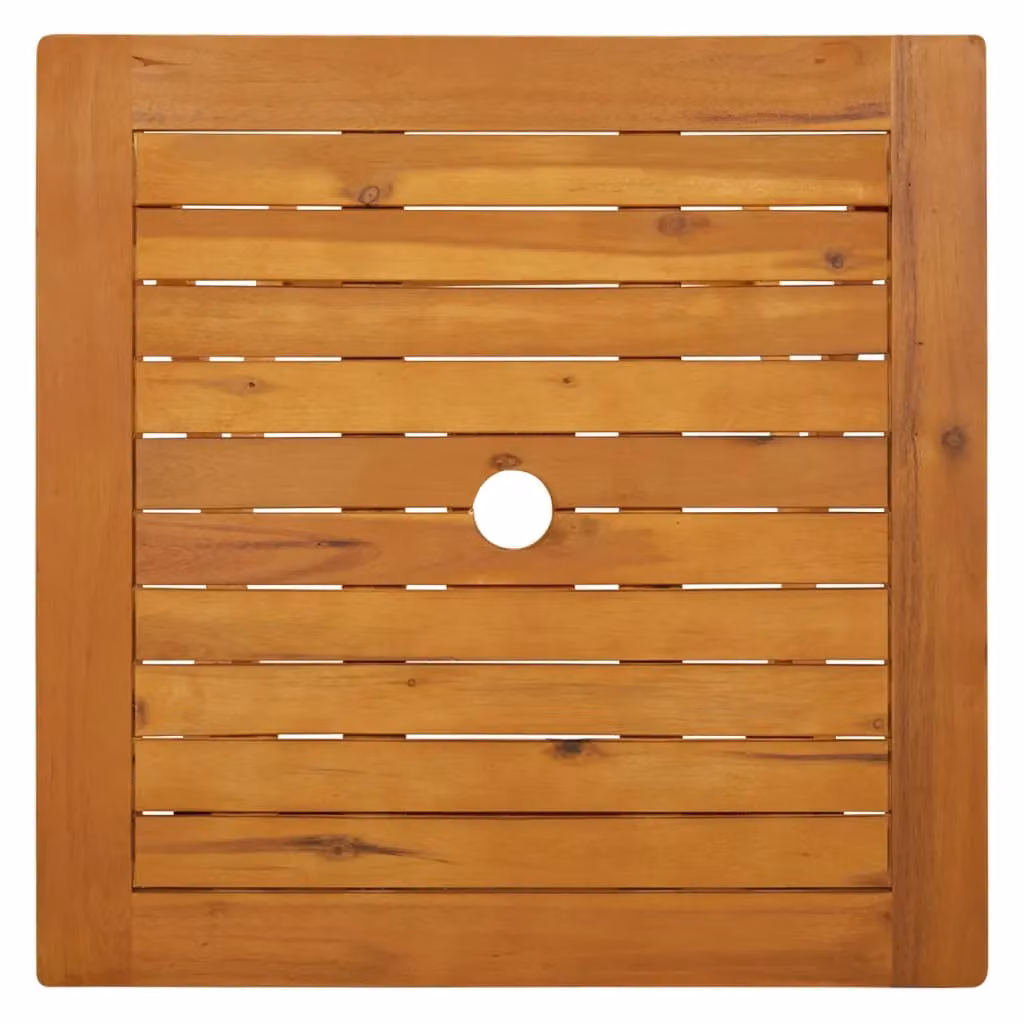 Berkfield Home Folding Garden Table in Brown Solid Oiled Acacia Wood, W/D/H: 60 x 60 x 75 cm – 2