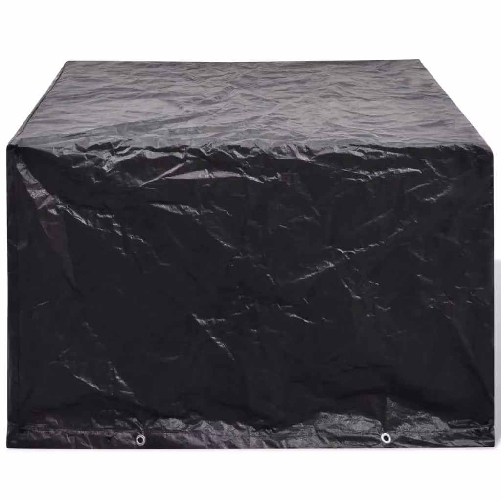Berkfield Home 2-Piece Black Poly Rattan Garden Furniture Covers for 4-Person Sets, W/D: 113 x 113 cm – 3