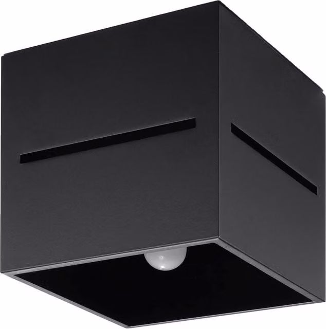Sollux Lighting LOBO Ceiling Lamp in White and Black Aluminium