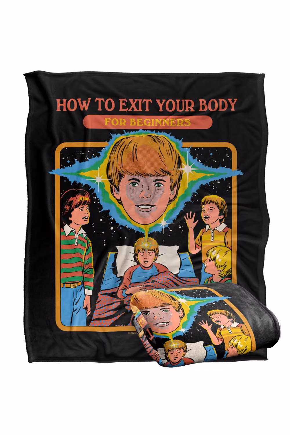 Steven Rhodes How To Exit Your Body Multicolour Fleece Throw Blanket W/D/H: 152 x 127 cm – 2