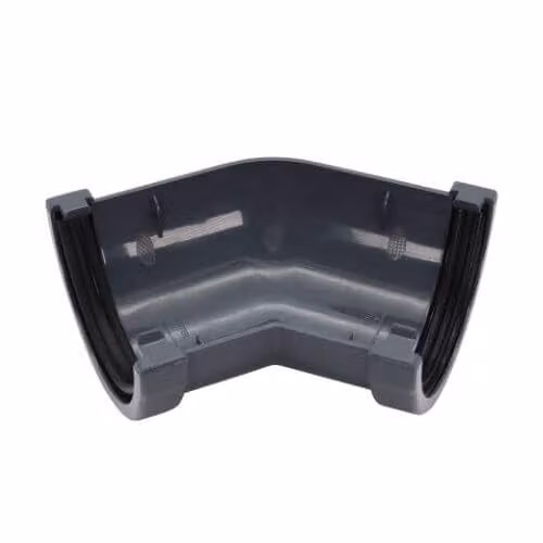 FloPlast Mini Half Round Gutter Angle 135 Degree 76mm Anthracite Grey