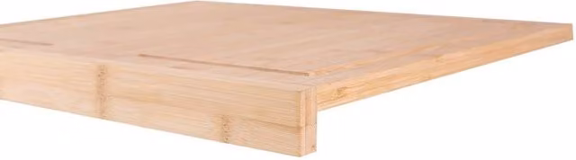 FORGEVIO Beige Bamboo Counter Edge Chopping Board with Groove