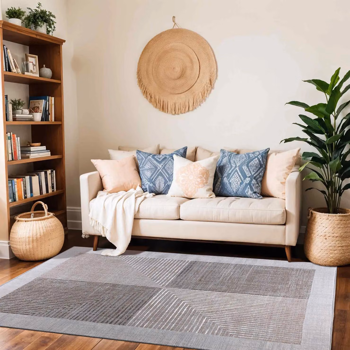 Livabliss Lustro Modern Abstract Rug in Grey, Beige and White, W: 200 cm, D: 275 cm – 2
