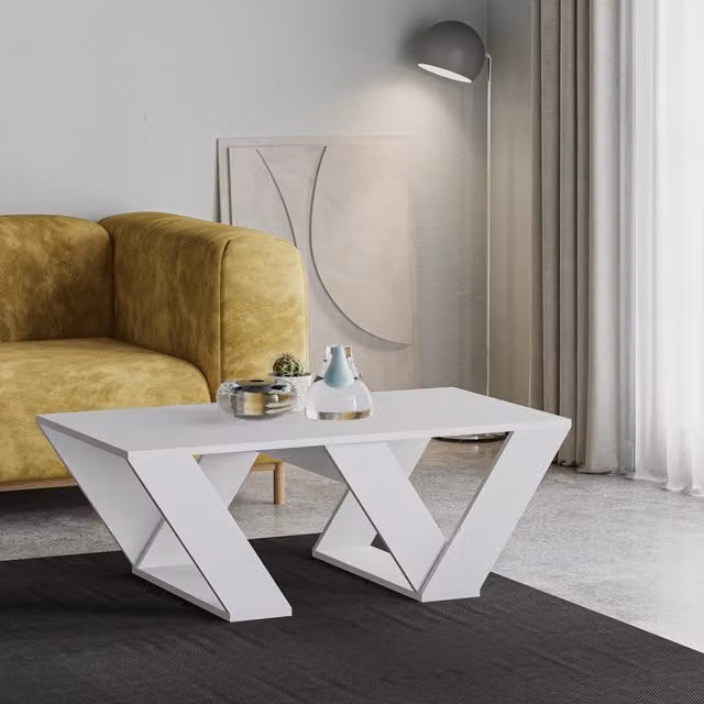 Decortie Pipra Modern Multipurpose Coffee Table in White