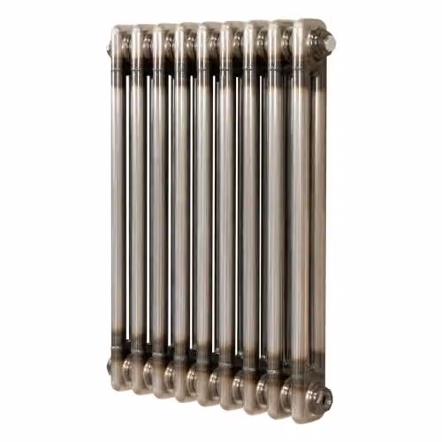 Monster Shop Traditional 2 Column Carbon Steel Radiator in Grey/Silver, W/H: 60.0 x 42.5 cm