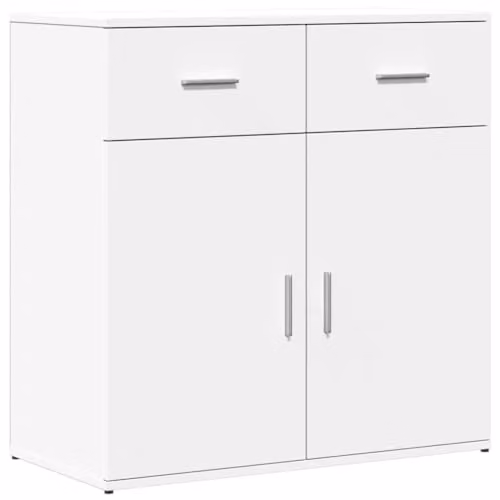 vidaXL Modern White Sideboard in Engineered Wood W/D/H: 79 x 38 x 80 cm