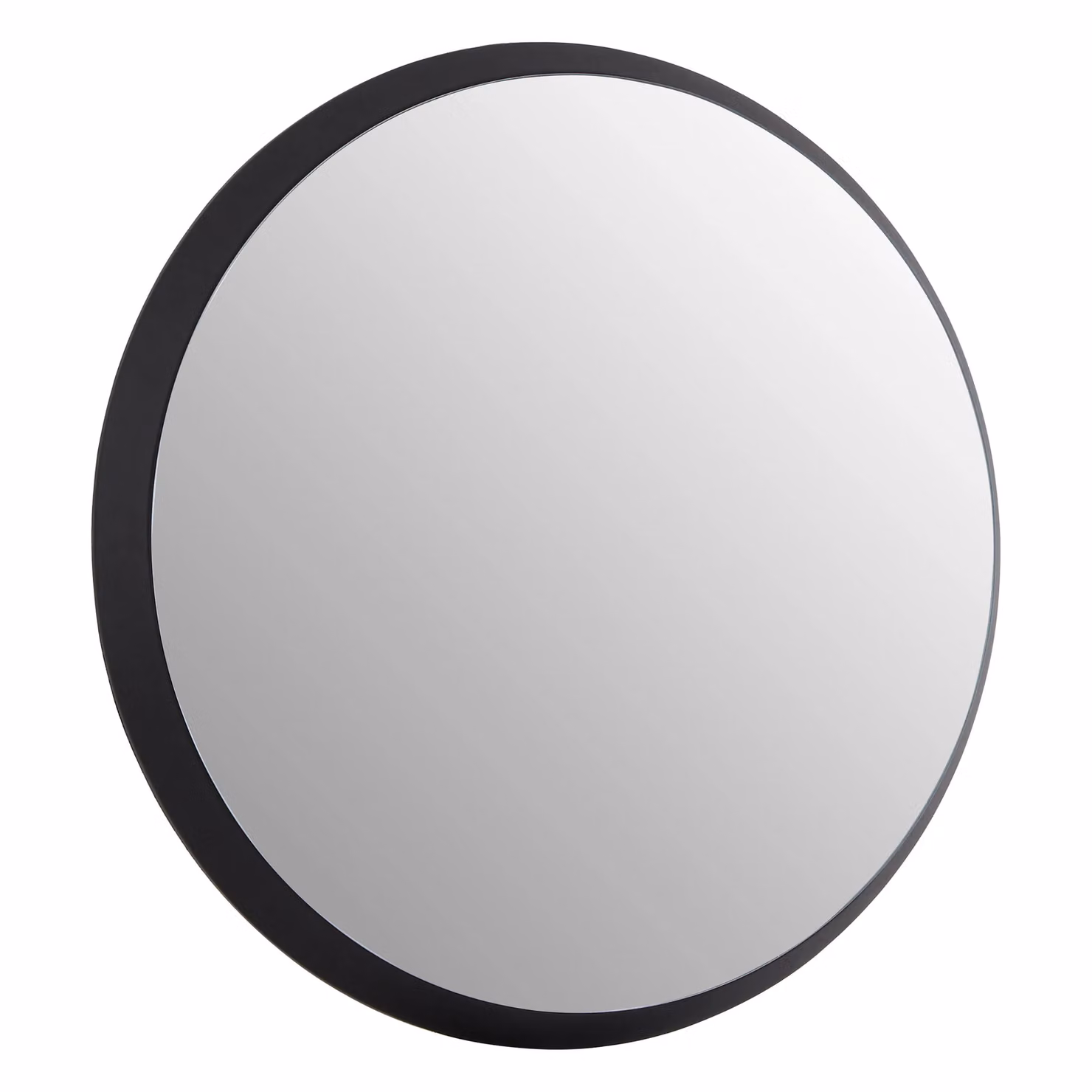 Orsina Athena Discus Round Modern Wall Mirror in Black – 2