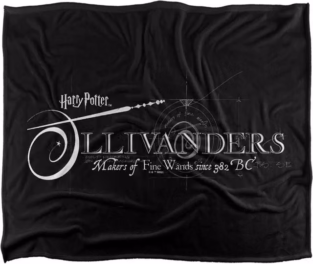 LOGOVISION Harry Potter Ollivanders Wand Makers Super Soft Silky Touch Fleece Throw Blanket, Multicolour, W: 91.44 cm, D: 91.44 cm – 5