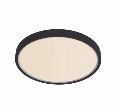 Nordlux Noxy LED Ceiling Light, Black Plastic, IP44 Rated for Bathrooms