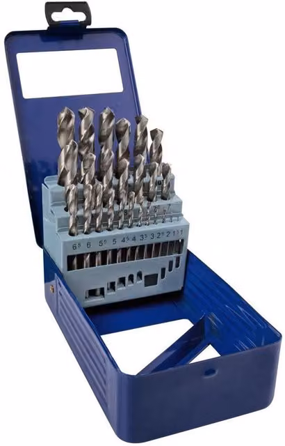 Bluespot Tools 25 Piece HSS Stainless Steel Twist Drill Bit Set in Multicolour