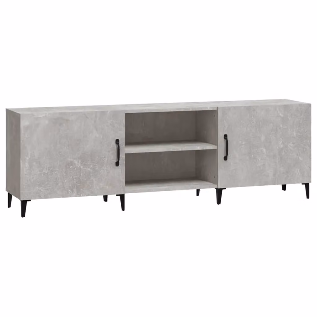 Berkfield Home Classic TV Cabinet in Concrete Grey, W/D/H: 150 x 30 x 50 cm – 2