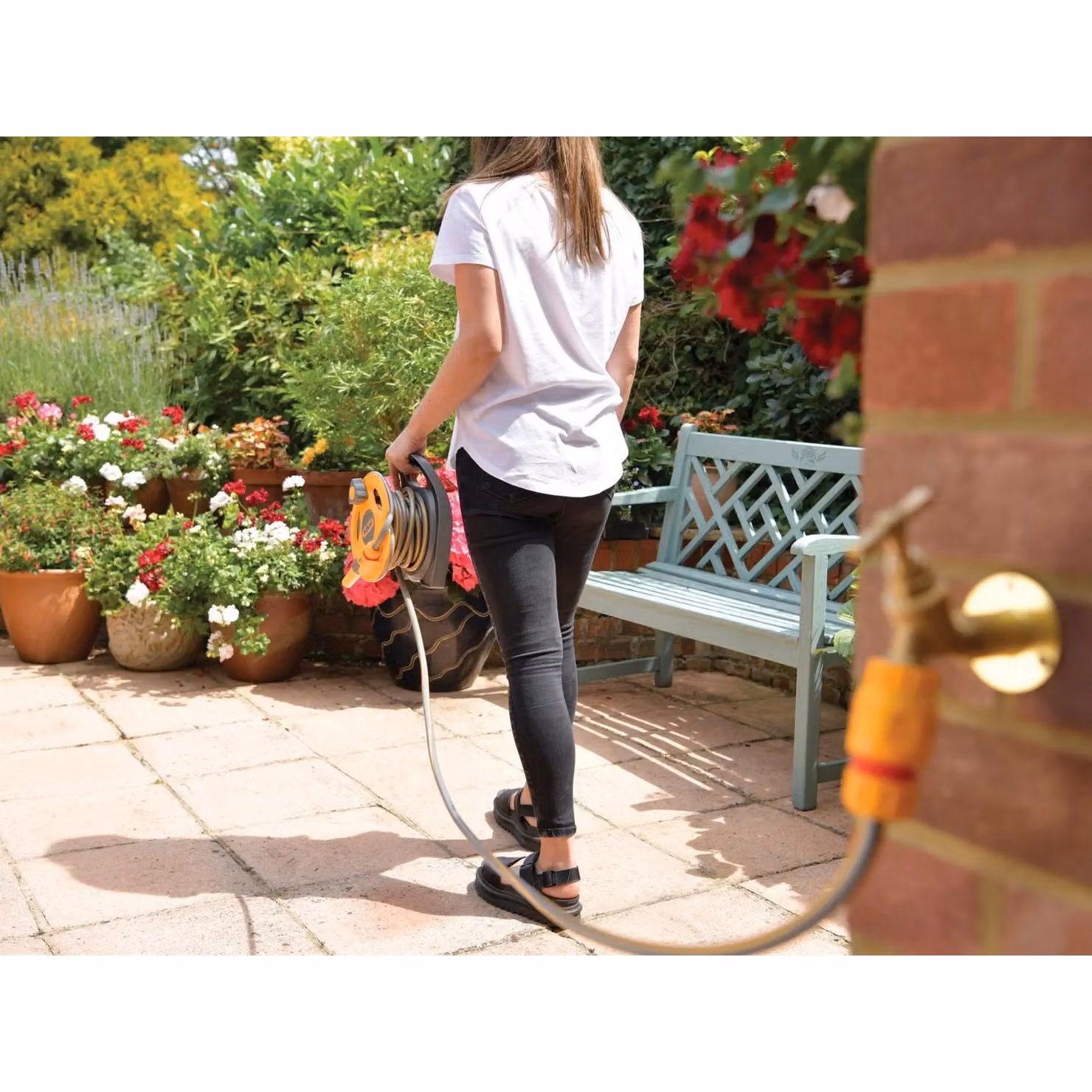 Hozelock Micro Hose Reel with 10m of 7mm Hose in Multicolour – 4