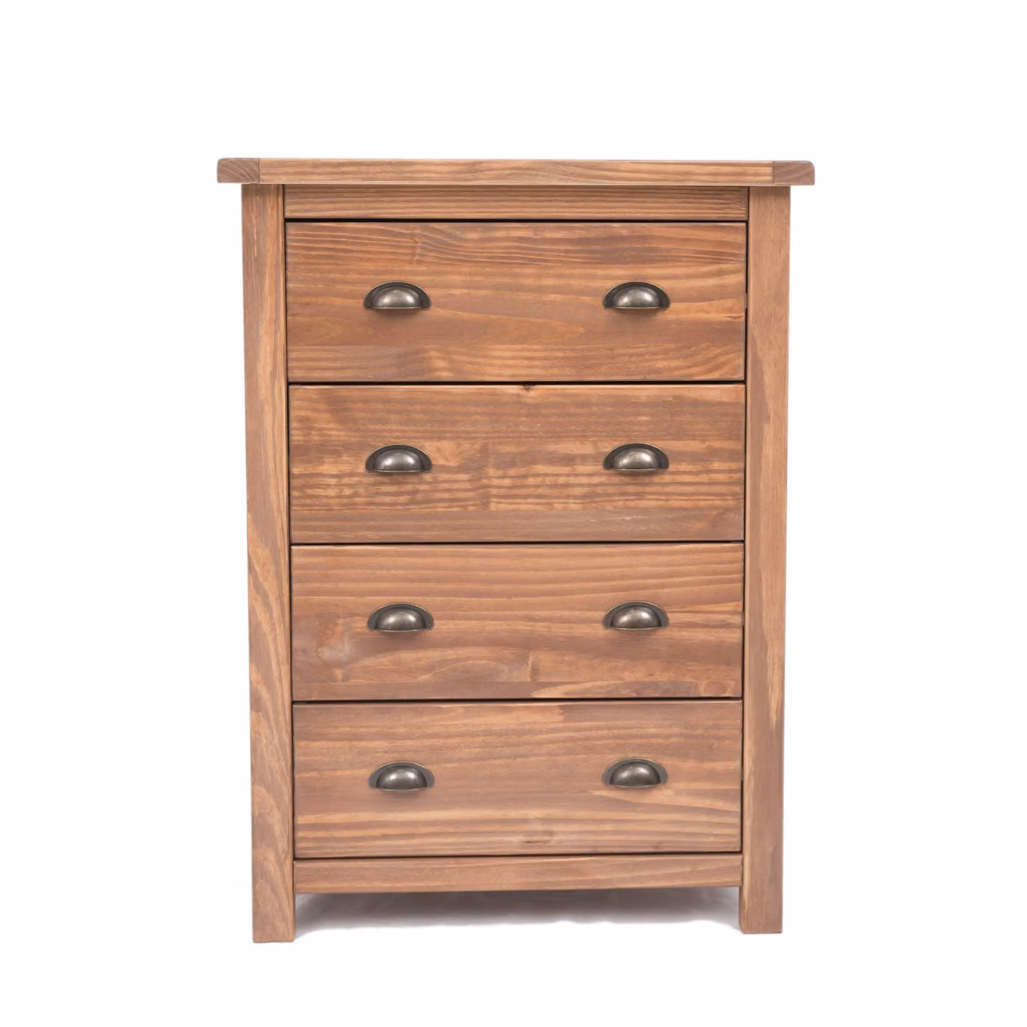 Cabinet Bits Padua 4 Drawer Petite Chest of Drawers in Brown with Antique Brass Handles – 2