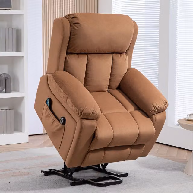 HOMCOM Power Lift Recliner Chair with Vibration Massage and Heat in Brown