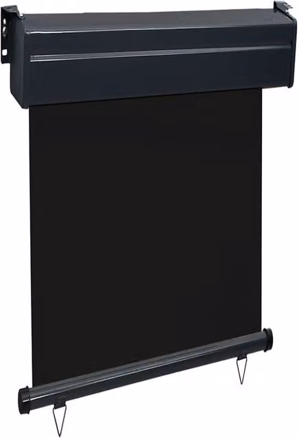 Berkfield Home Single Roller Balcony Side Awning in Black, W/H: 250 x 65 cm – 1