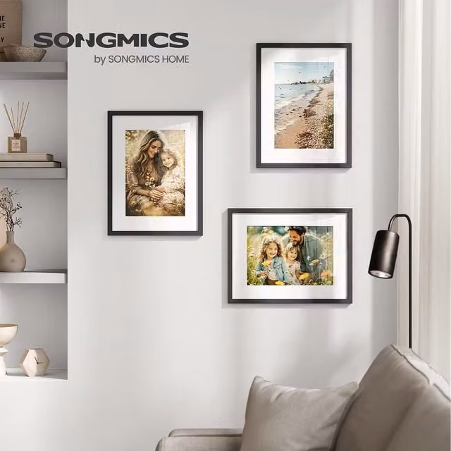 SONGMICS Rectangular Picture Frames in Black, W/H: 30 x 40 cm