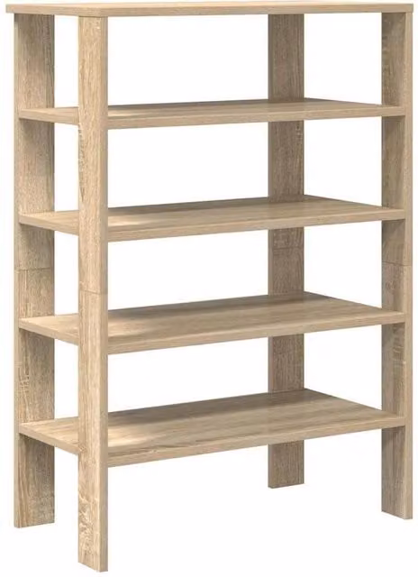 Berkfield Home Shoe Rack in Sonoma Oak, W/D/H: 61 x 32 x 87.5 cm