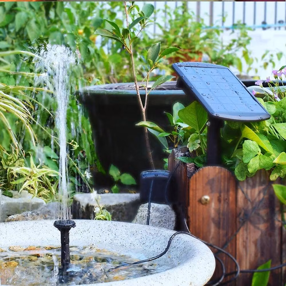 EONLION Solar Powered Black Bath Fountain – 5